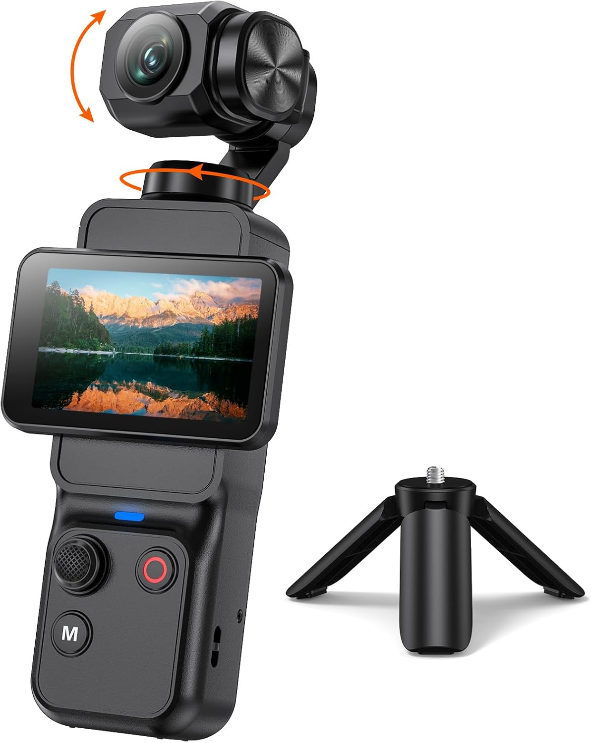 4K Vlogging Camera, Pocket Video Camera with Face Tracking & WiFi