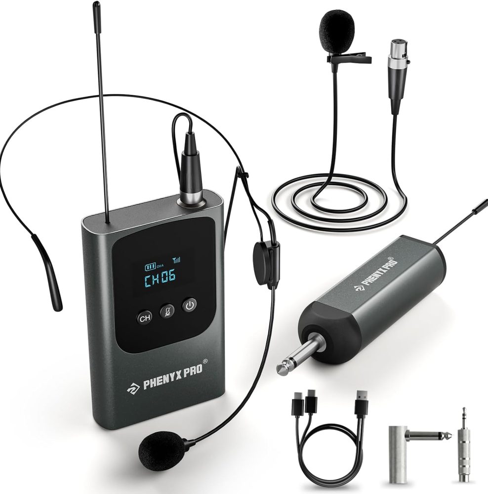 Phenyx Pro Single Digital Headset/Lapel/Lavalier Microphone System PDP-1-1B
